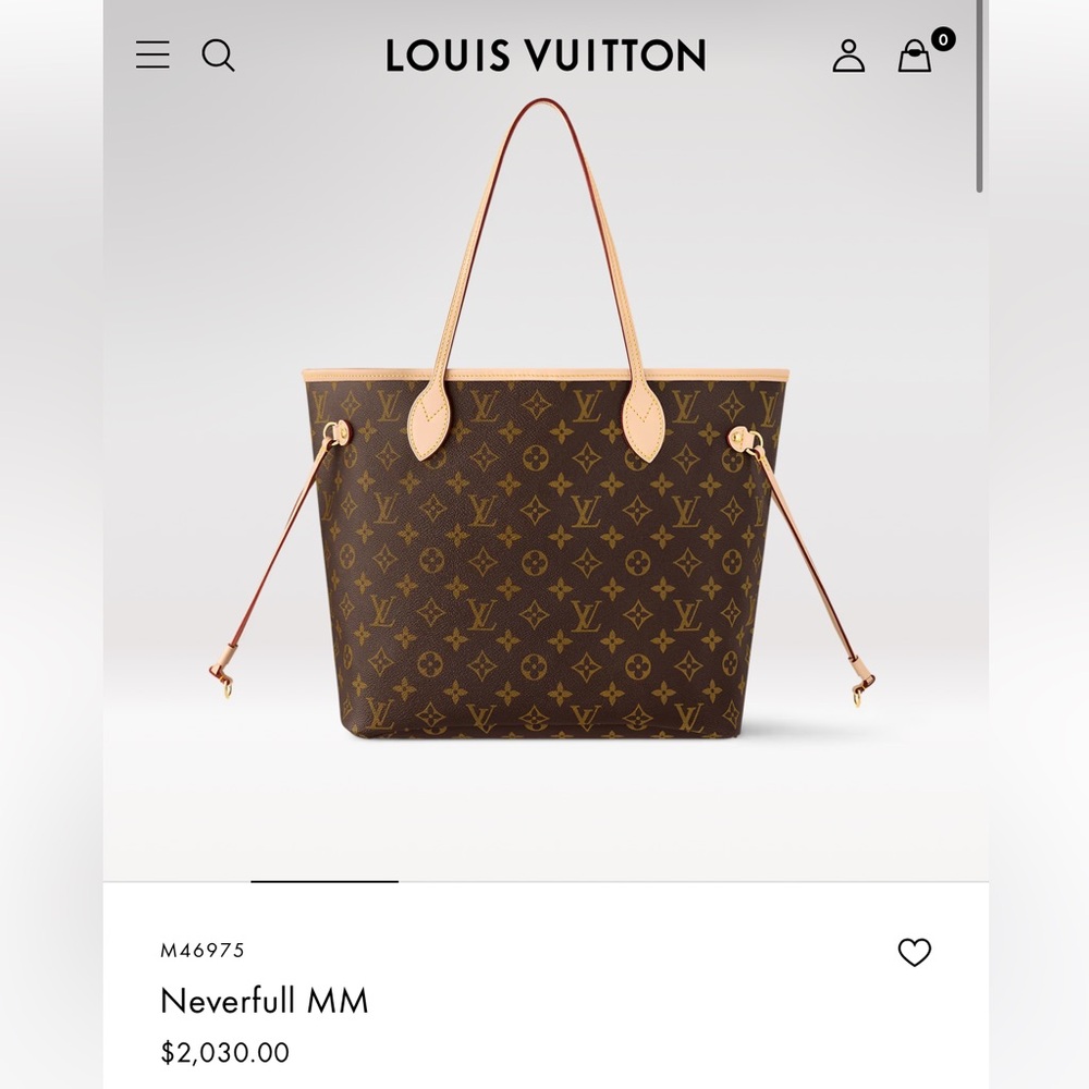 Louis Vuitton Neverfull MM Tote - Brown and Tan